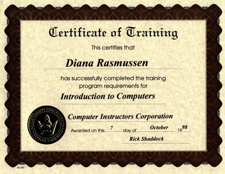 Certificate Training
